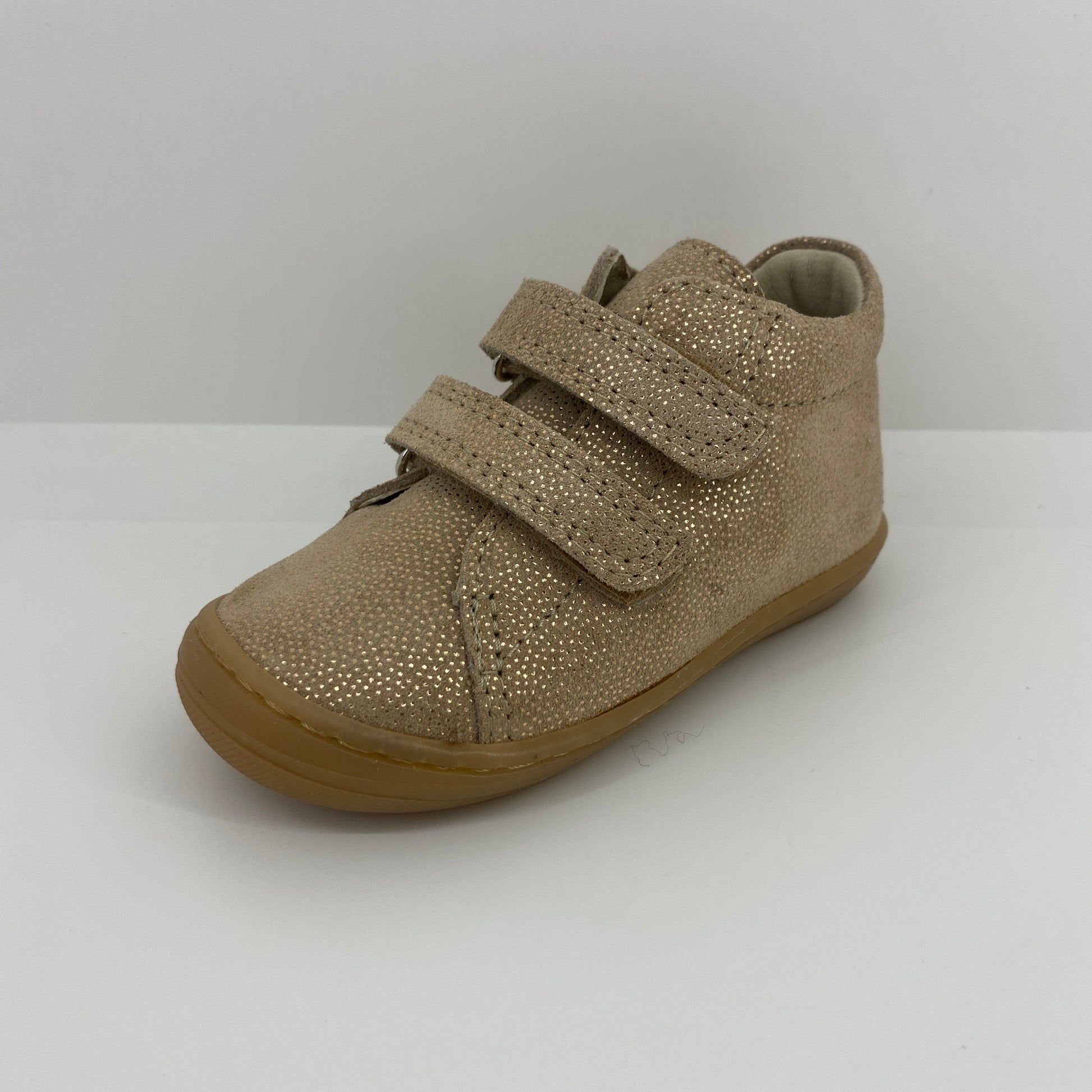 STELLA chaussure bébé 1ers pas fille souple à scratch en cuir